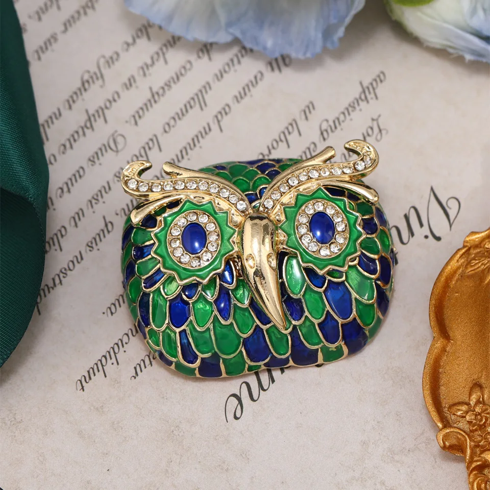

The Glazed Ceramic Owls Of Feng Shui A Collection Handcrafted For Women Enamel Pin Cartoon Brooch Lapel Badges Jewelry Gift