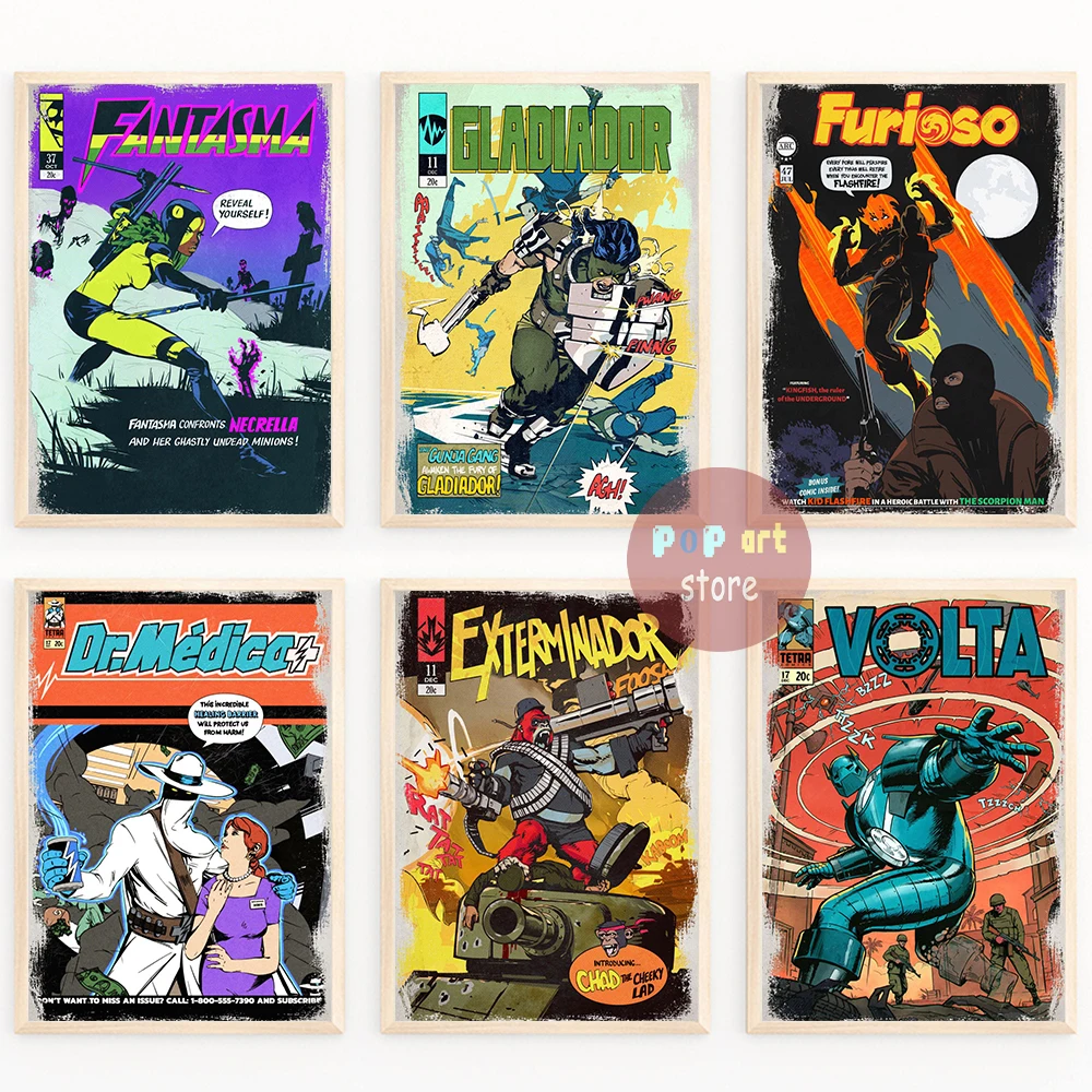 Far Cry 6 комиксов Juan плакат печать на холсте винтажный комикс в ретро стиле даль