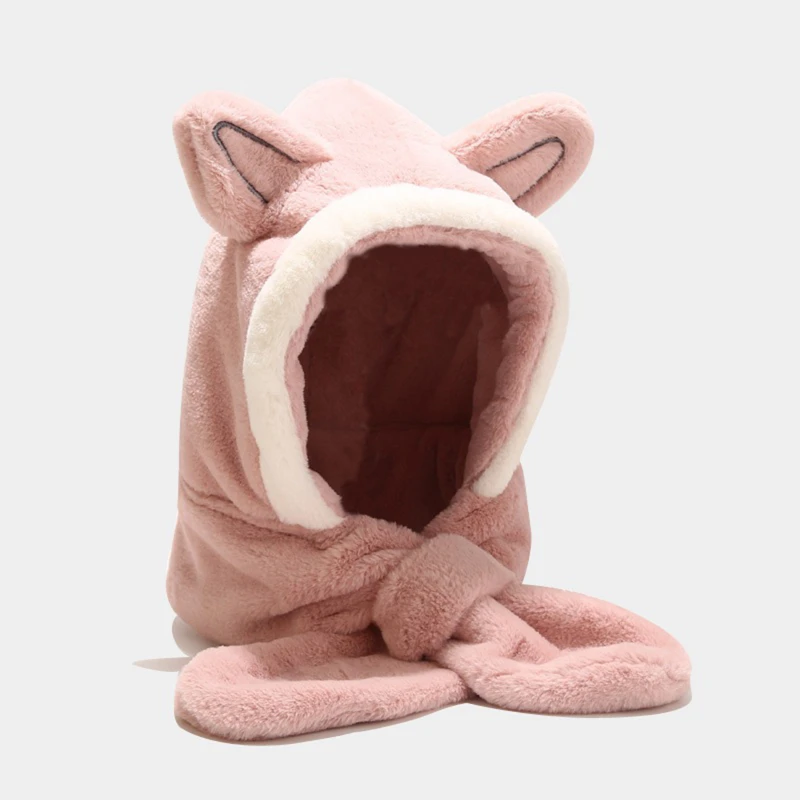 

Women Warm Earmuffs Thicken Ear-flapped Hat Winter Cold-proof Warm Cotton Hat Cat Ears Cap Cute Kawaii Winter Russian Hat