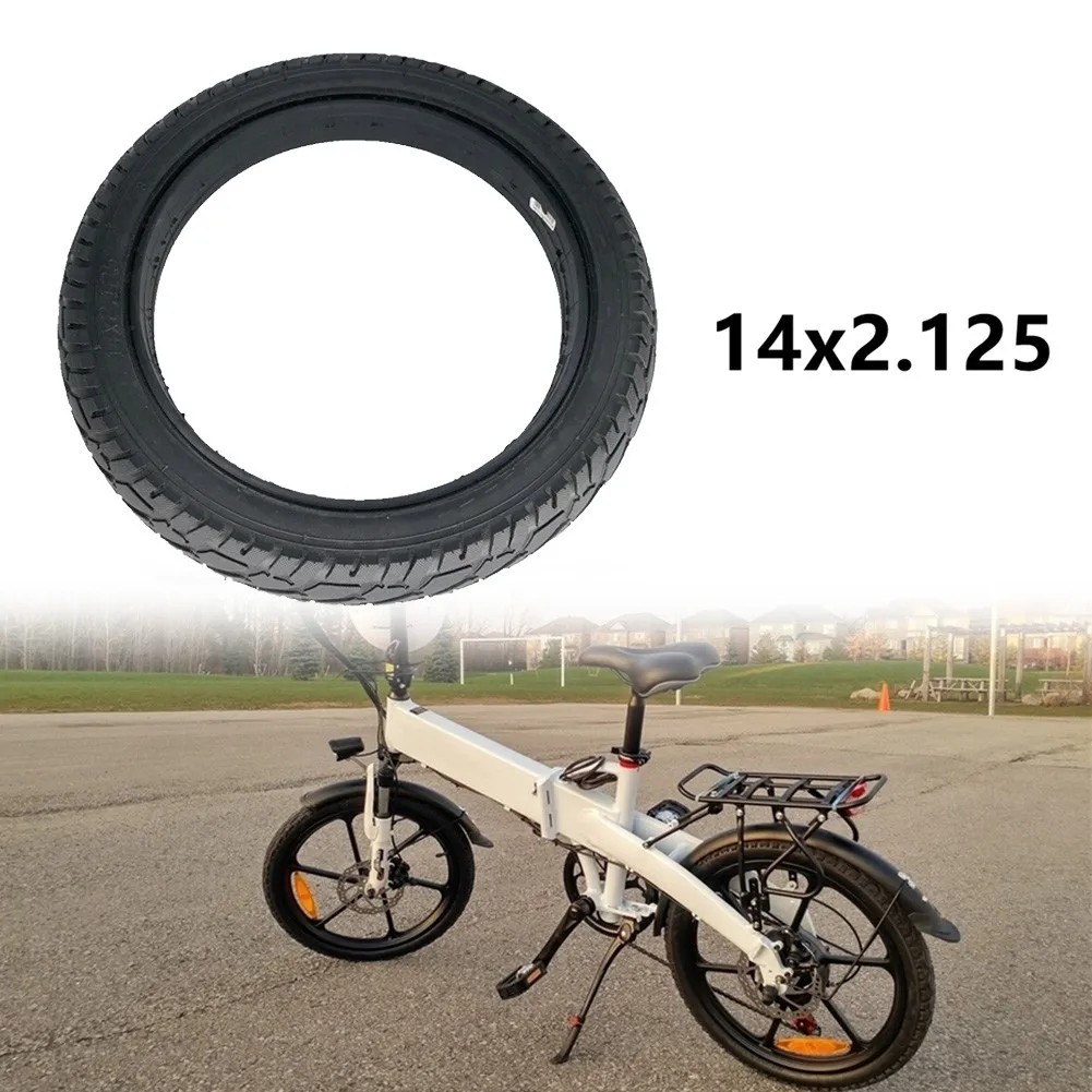 

1pc Escooter Scooter 14x2.125 (57-254) Solid Tire Non-slip Wear-resistant Rubber Black Electric Bike Accessories