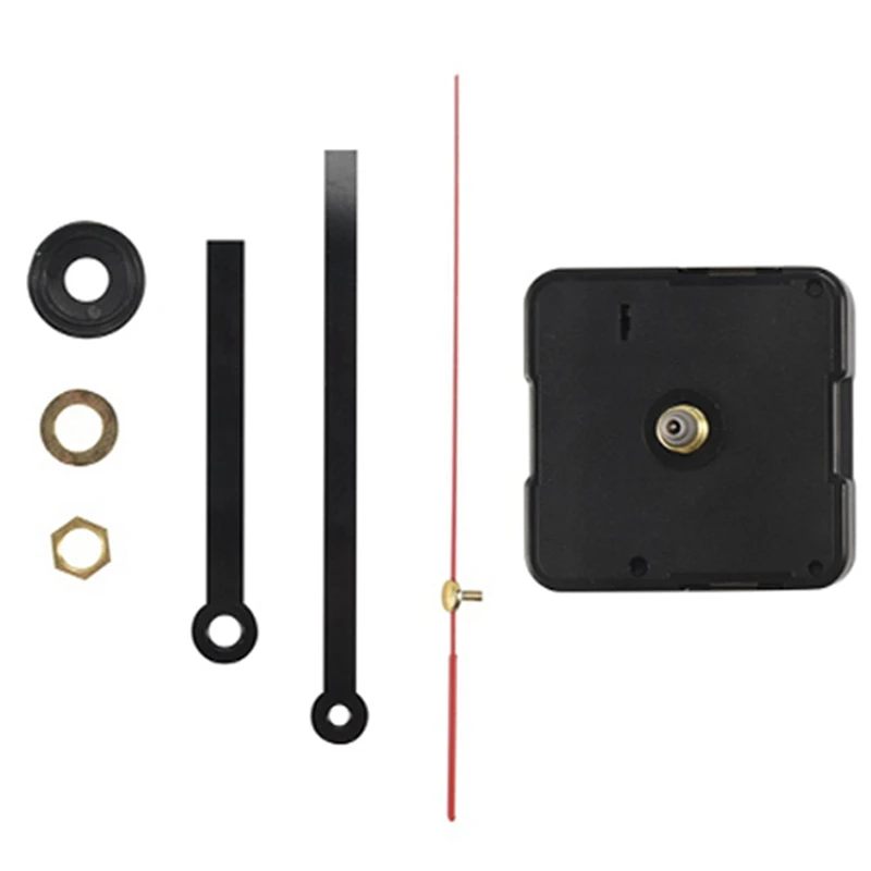 

5X Quartz Clock Movement Mechanism DIY Repair Parts Black + Hands