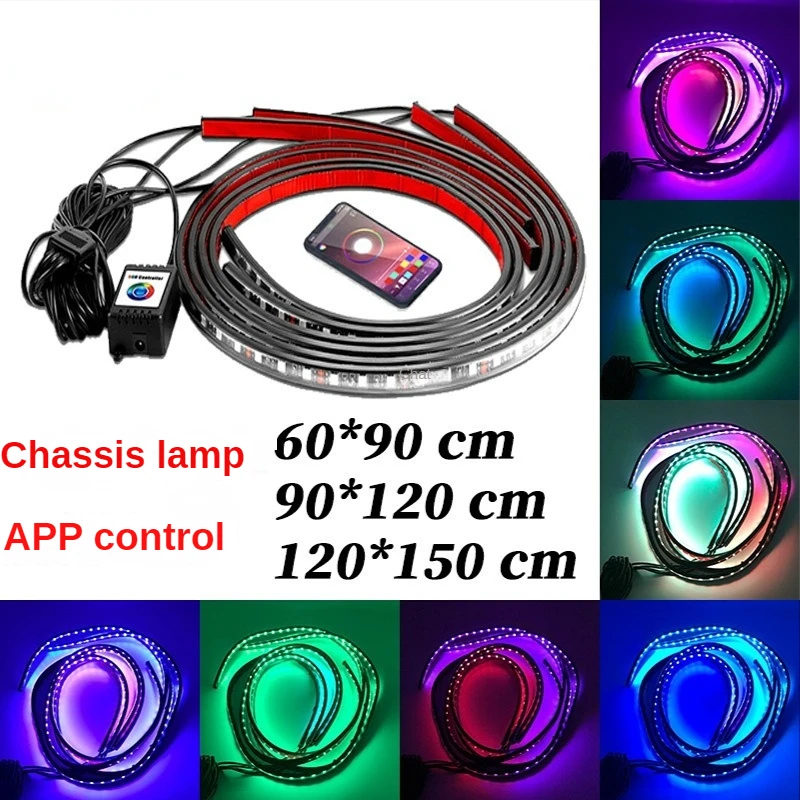 

Magic Color Automobile Chassis Lamp Voice Control App Colorful Decorative Light Bar LED Ambient Light CarModification Atmosphere