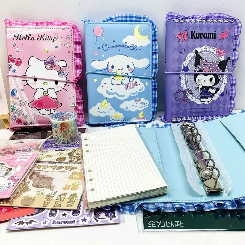 

Новый полиуретановый набор Sanrio для выпускного пособия, студенческий кавайный Kuromi Cinnamoroll, студенческий дневник с руководством, декоративный материал для фотографий