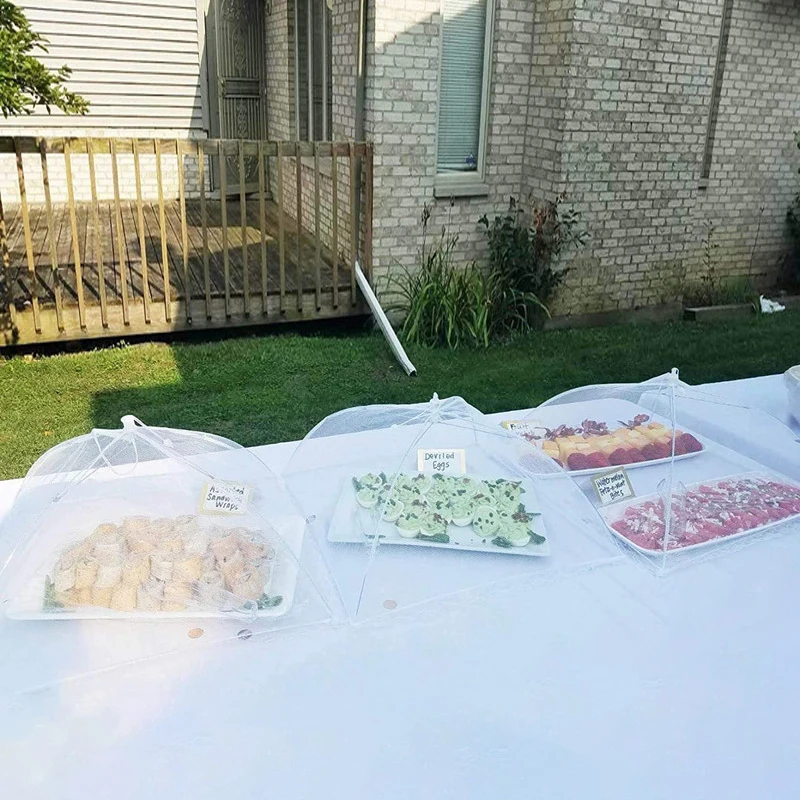 Складная Сетчатая Крышка Для Еды Белая Квадратная Палатка Риса И Овощей