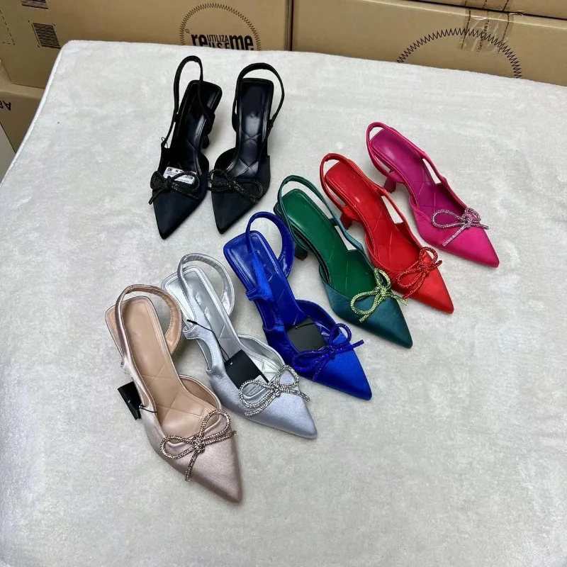 

Designer Sandals Women Wedding Shoes Stiletto Bow High Heels Women Shoes 2023 New Zapatos De Mujer Sexy Party Shoes Ladies Shoes