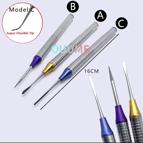3 шт., набор для извлечения зубов Dental Flex Periotome, титановый наконечник, гибкие стоматологические инструменты для извлечения зубов, 3 шт.