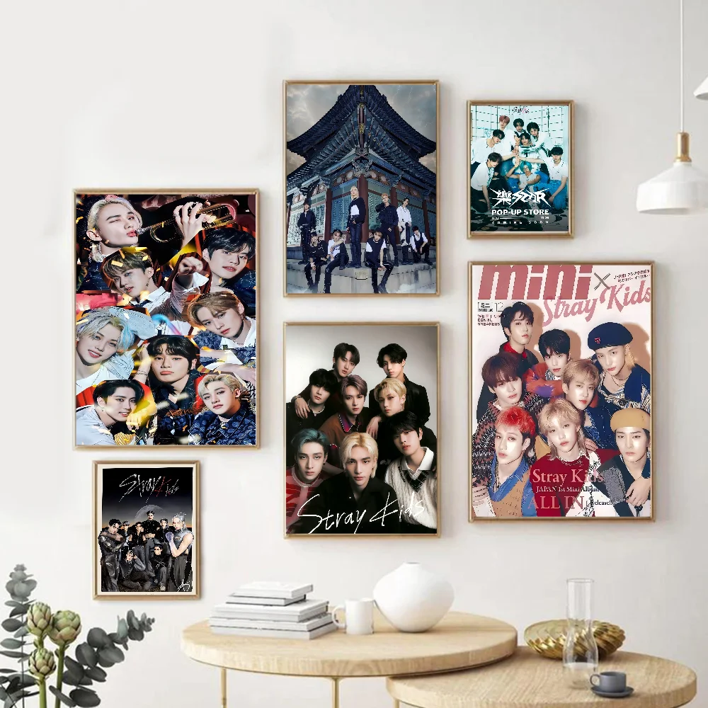 Kpop S-Stray детские липкие постеры с фильмами винтажные комнаты домашний бар кафе