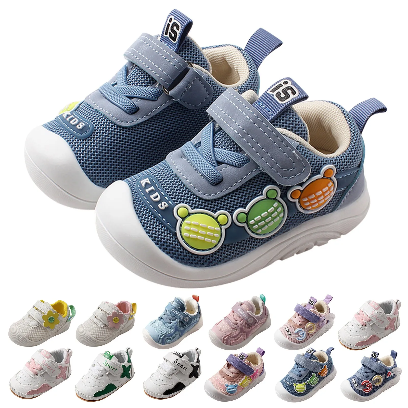 

Baby Kids Sneakers Cartoon Decoration Soft Anti-slip Boys Girls Casual Sports Shoes Toddler Walkers Sapato Infantil Outdoor