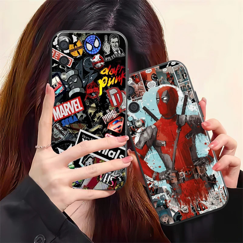 

Popular Marvel Phone Case For Samsung Galaxy M11 M12 M10 M20 M22 M30 M32 M51 Black Carcasa Soft Liquid Silicon Funda Back