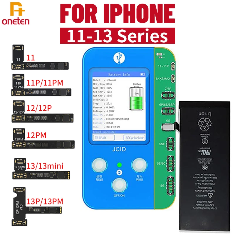 

JC V1S V1SE Battery Programmer Repair With For 7-13 Pro MAX Flex Cable Board Connect Phone Read Screen Battery Fingerprint Code