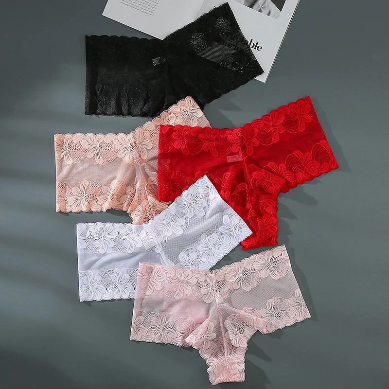 

1XL-4XL Плюс размер цветочные трусики для женщин кружева нижнее белье удобные и дышащие трусики женское нижнее белье большой размер брифы