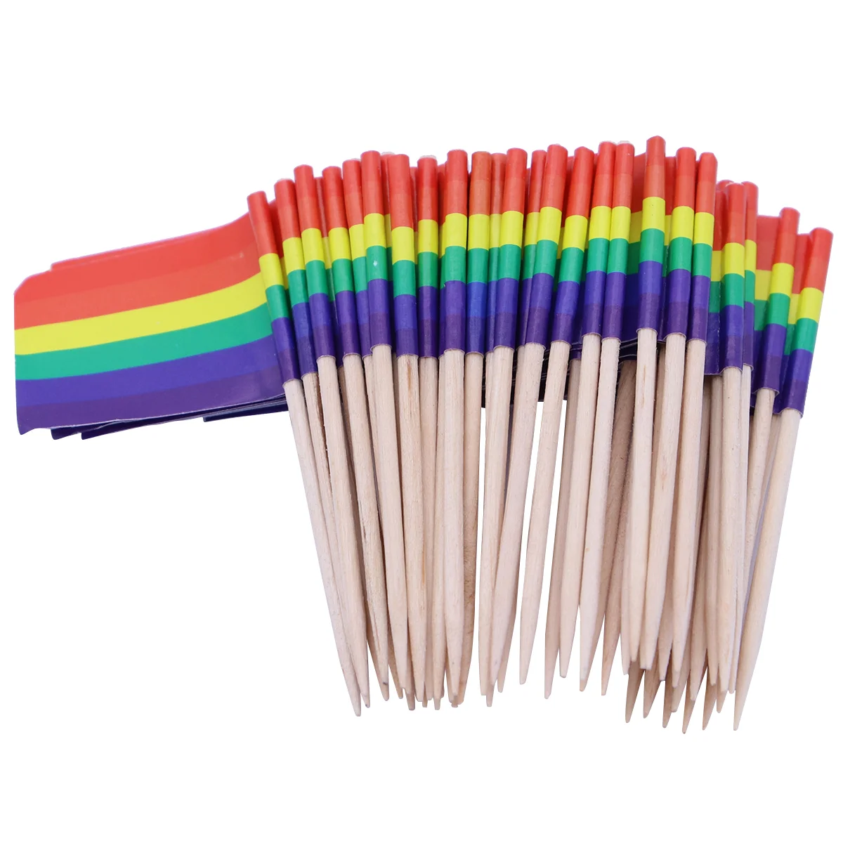 

Flag Toothpicks Toothpick Flags Sticks Picks White Foodcupcake Stick Mini Fruit Rainbow Appetizer Toppers Pride Topper