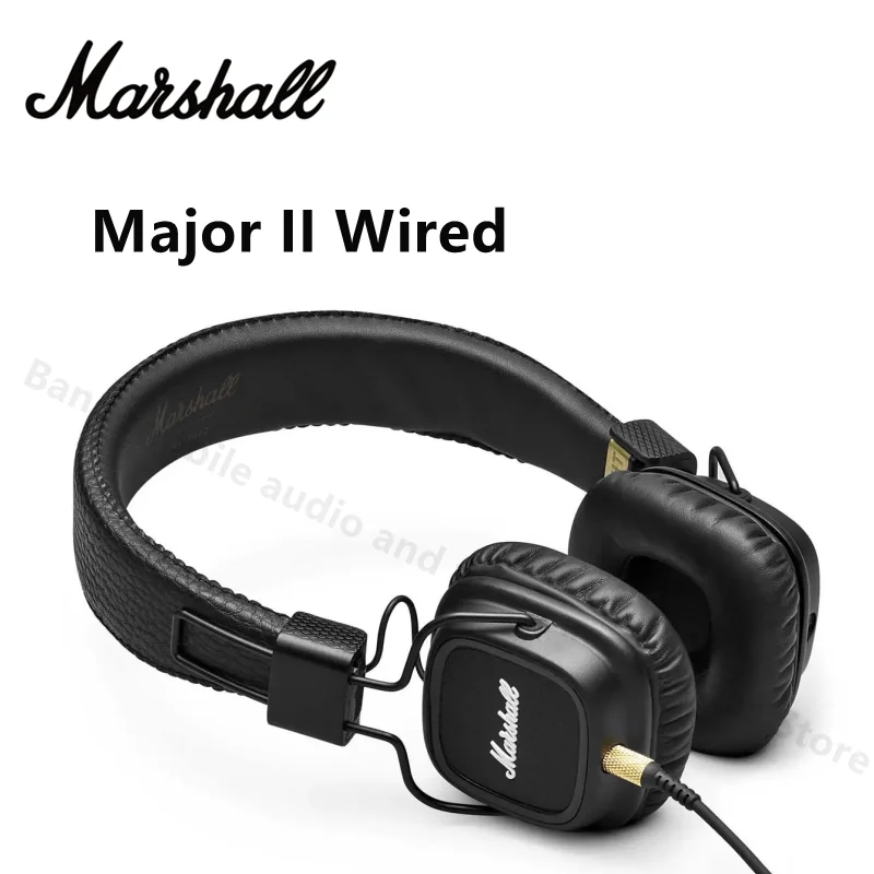 Original Marshall Major II Wired On-Ear Headphone Classic Retro Headphones Deep Bass Foldable Gaming Earphone