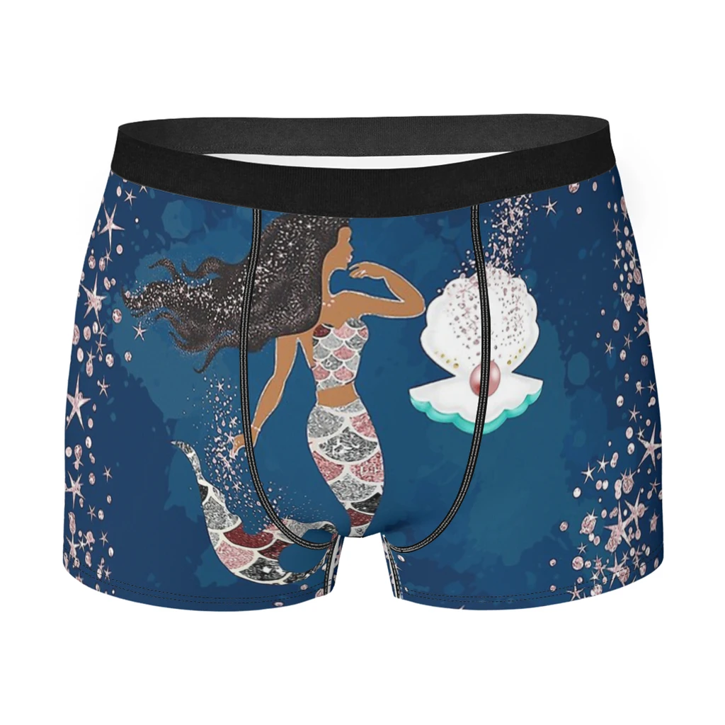 

Черные афроамериканские городские трусы русалки хлопковые трусы Мужское нижнее белье удобные шорты Боксеры Трусы