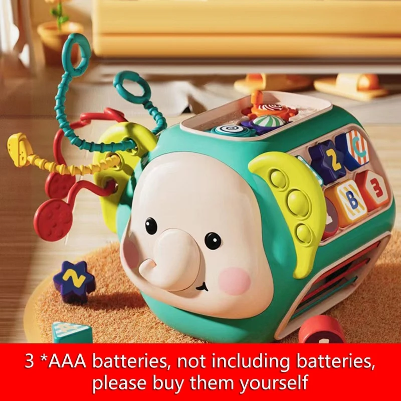 

Baby Activity Cube Early Education Toy Musical Toy Musical Drum Shape Sorter Toy
