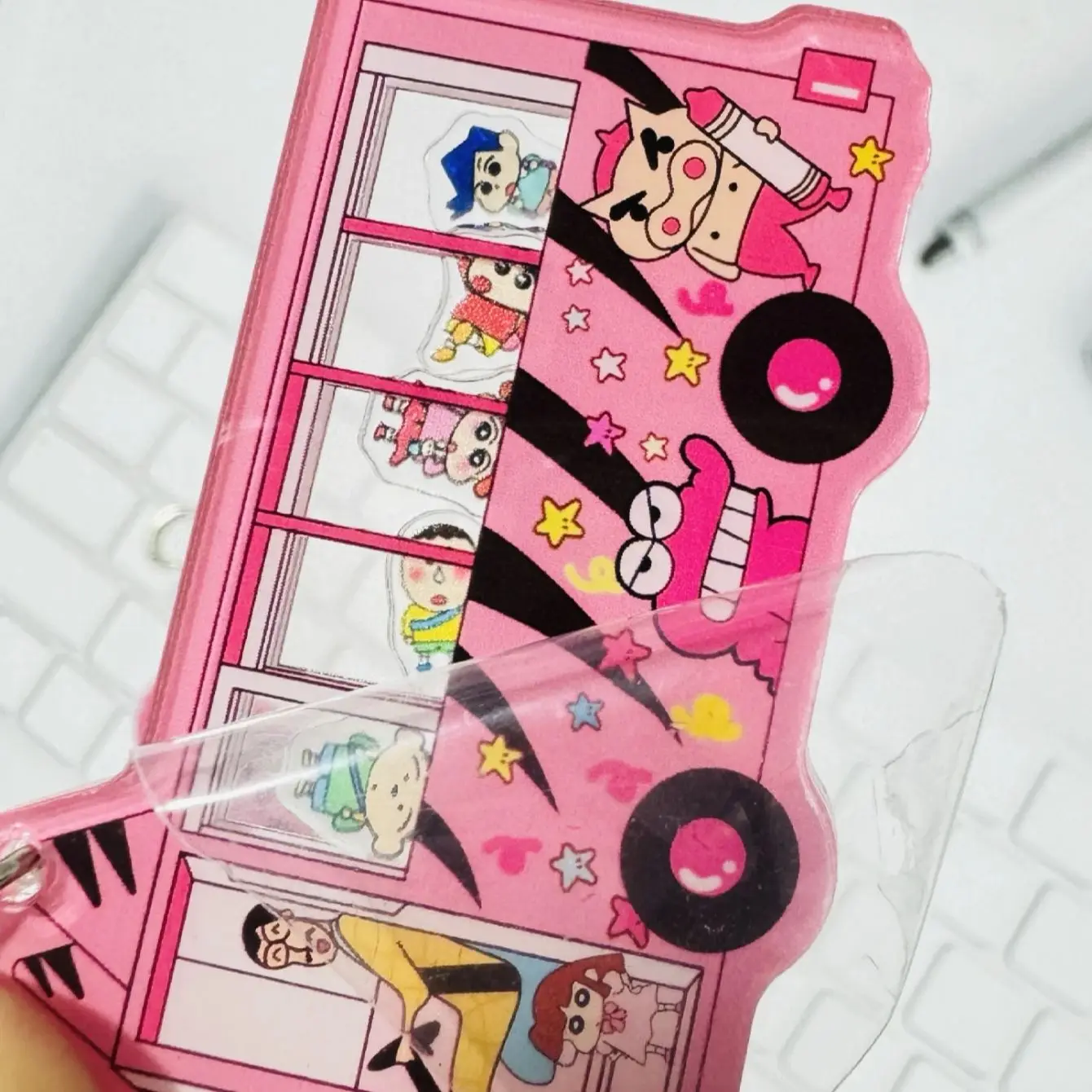 Карандаш Шин Чан аниме мультфильм утолщенный акриловый материал рокер брелок