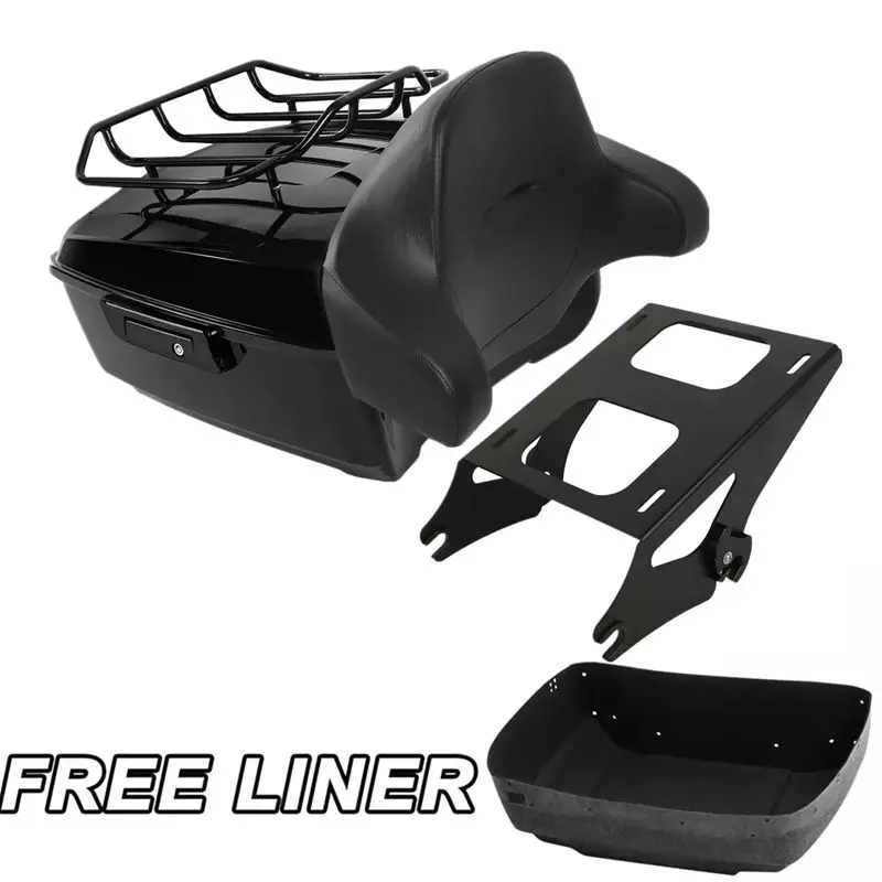 Багажник King Pack подходящий для Harley Davidson Tour Pak Touring 14-24 глянцевый черный