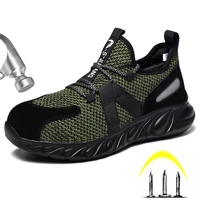 spring and summer work shoes new breathable leisure sports steel toe cap anti smashing and wear resistant safety shoes