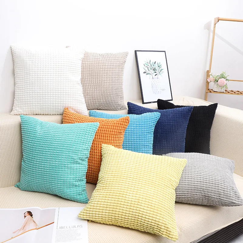 

Pillow Cover Velvet Cushion Cover 45x45cm For Living Room Sofa Corduroy Decorative Pillows Nordic Home Decor Housse De Coussin