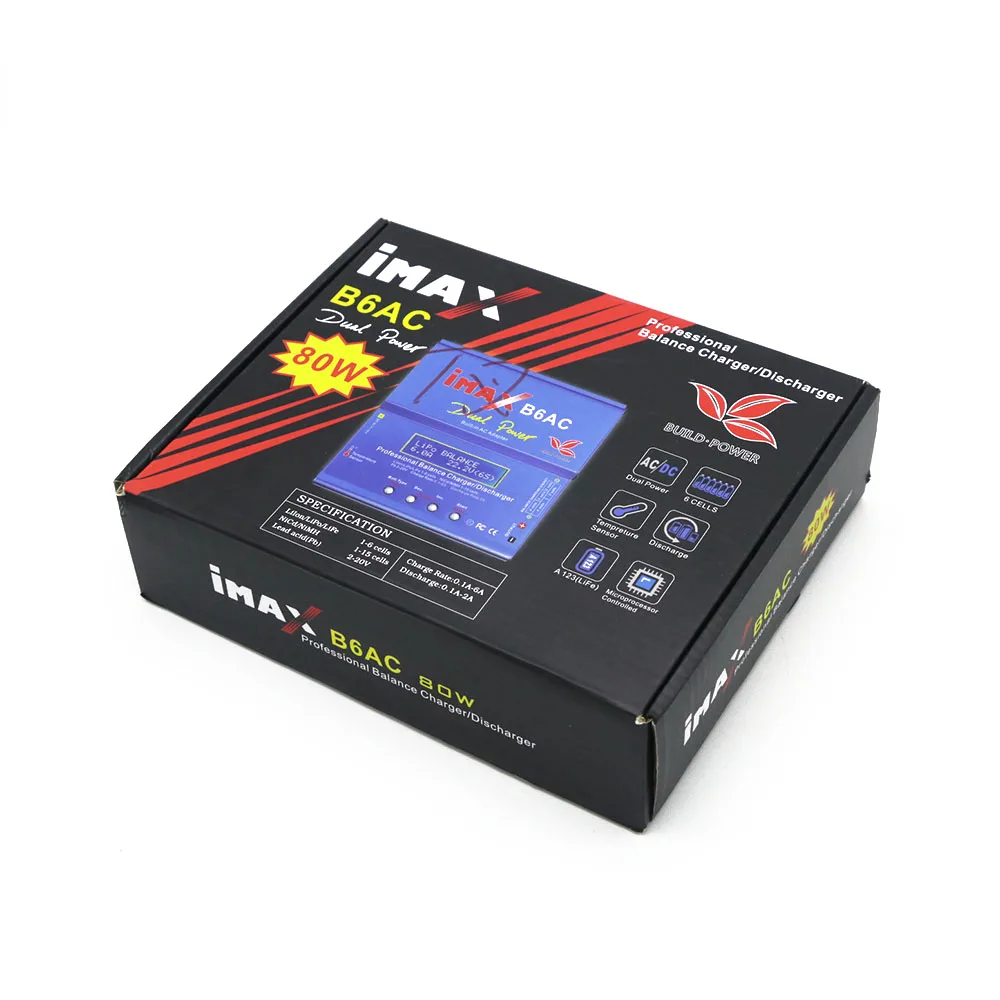 Цифровое балансирующее зарядное устройство Imax B6AC 80 Вт, разъем TamiyaTPlug для RC Lipo LiFe NiMh для самолета, вертолета, автомобиля, грузовика, игрушки (art.: 3920bd111ebee) - 3920bd111ebee