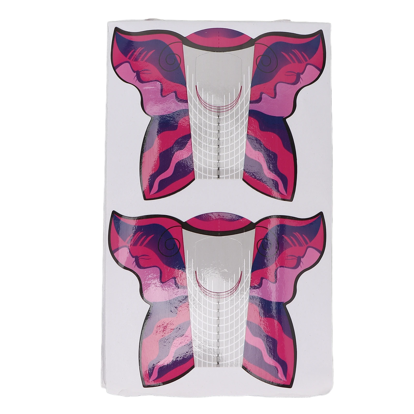 

100pcs Nail Form Extension Stickers Self Adhesive Nail Tips Guide Sticker Manicure Tools Rose Red