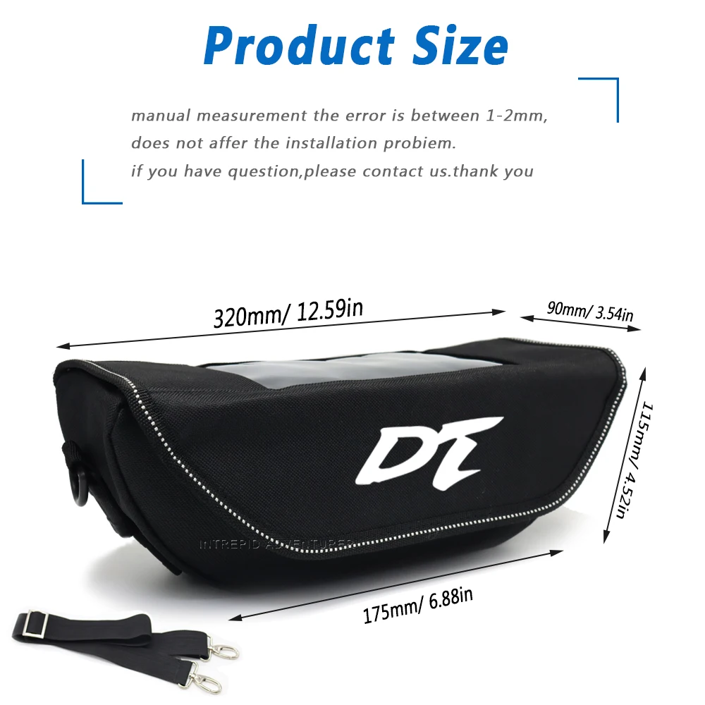 Motorcycle Handlebar bag waterproof handlebar travel navigation bag For YAMAHA DT230 DT200 DT125 DT125R