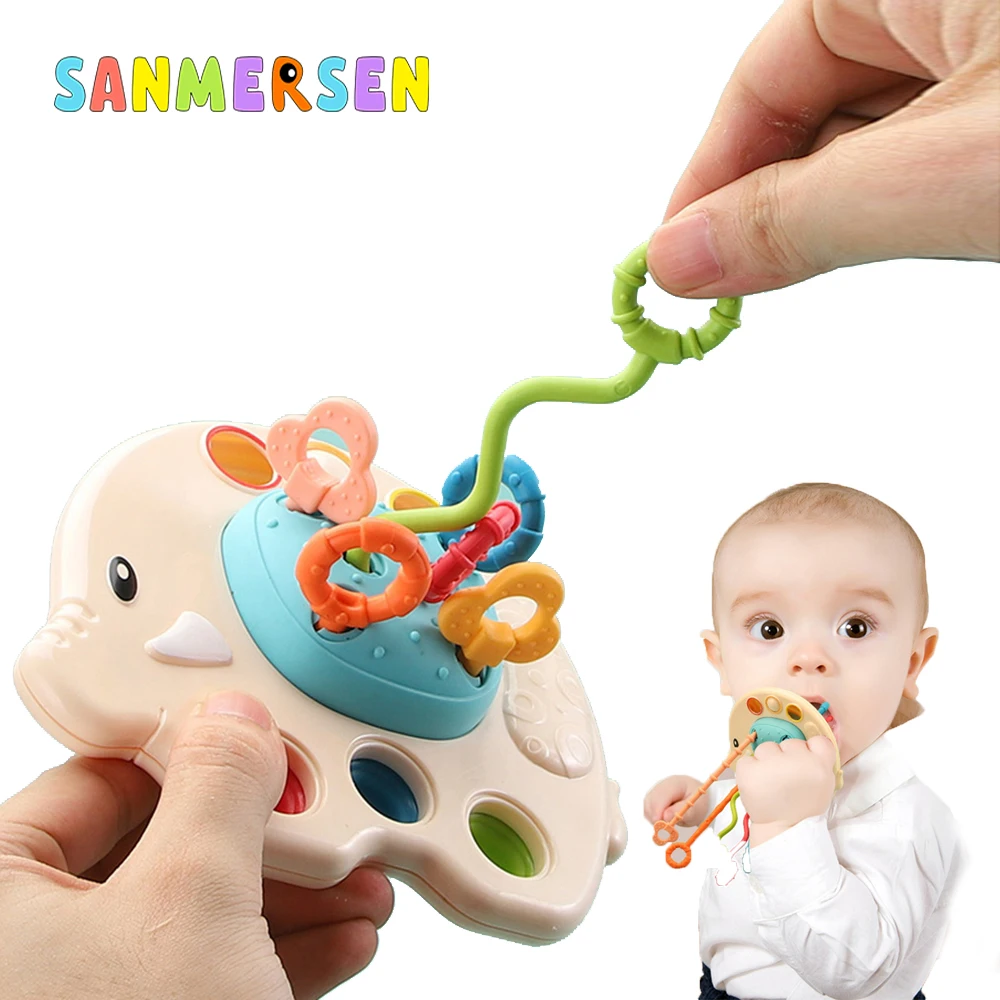

Montessori Sensory Toys Pull String Finger Touch Grasp Training Learning Education Brain Games for Baby Toddler 0 to 3 Years