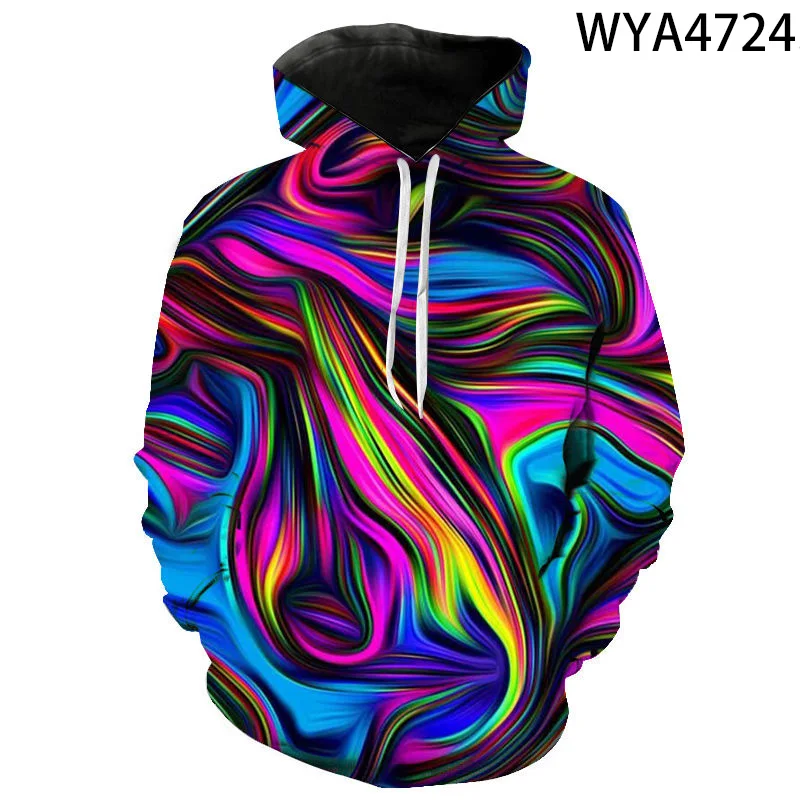 

2022 fashion 3d printing long-sleeved sweater men's and women's hooded top ink art hip hop cool children's clothes