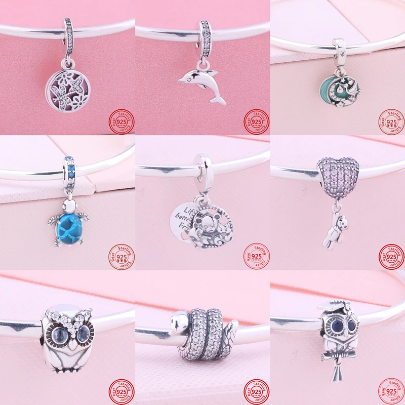 

Бусины-шармы «сделай сам» для браслета, из серебра 2022 пробы