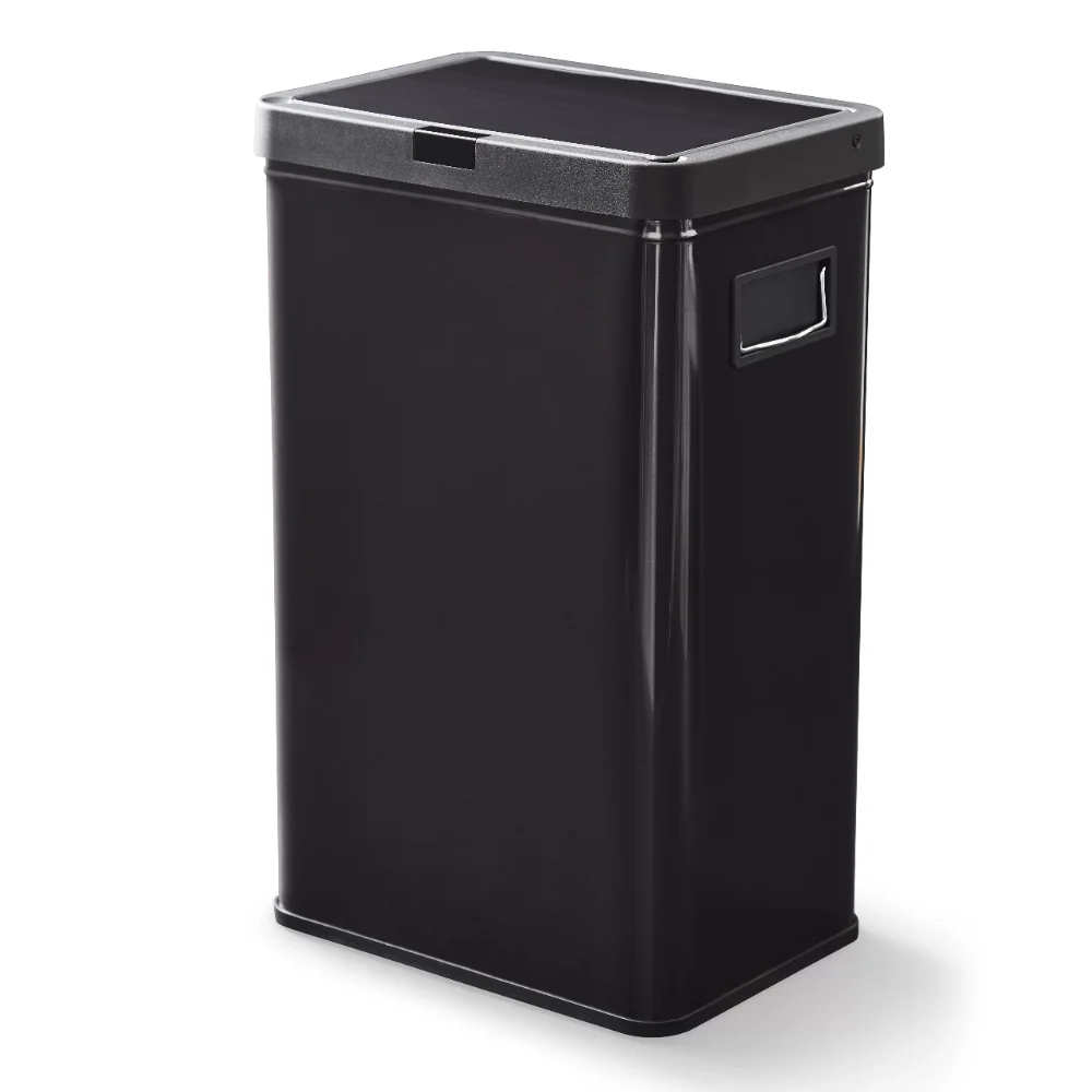 

13.7gal Stainless Steel Touchless Kitchen Garbage Can Black,8.36 Lb,15.11 X 10.47 X 24.29 Inches