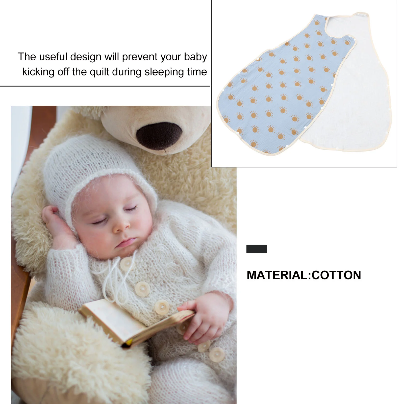 

Sleeping Bag Supplies Wearable Blanket Sleepsack Swaddle Swaddle Bag Gift