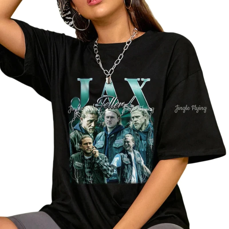 Ограниченная партия Винтажная Футболка Jax Teller футболки в рок-стиле винтажная