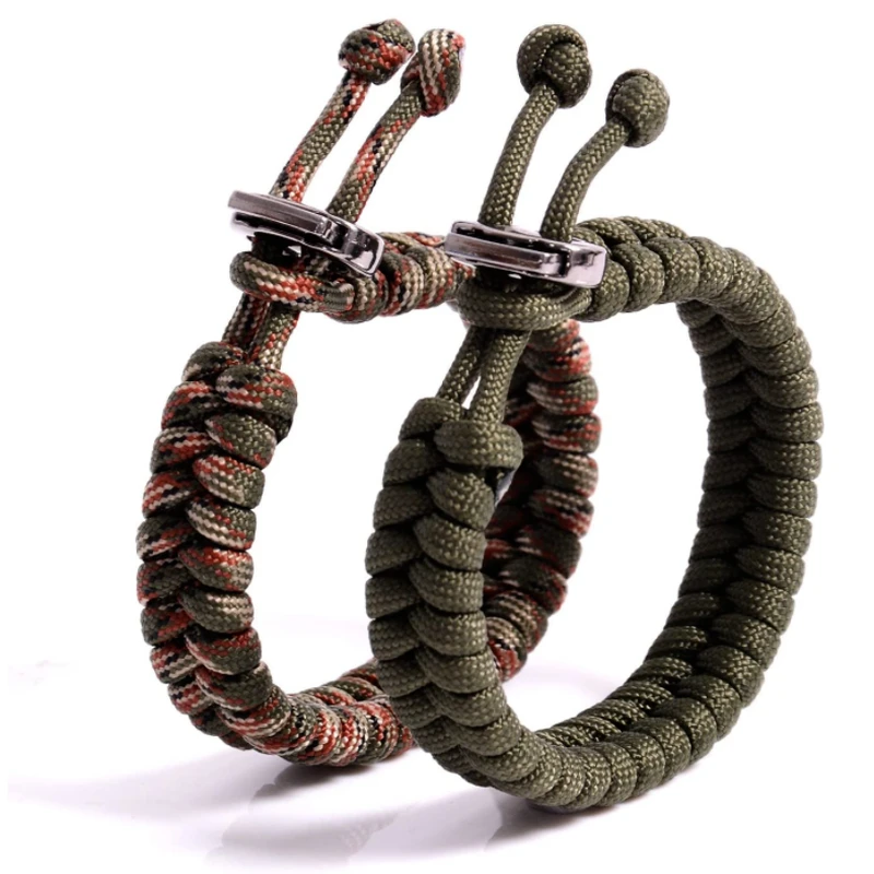 

Outdoor Adjustable Bracelet Camping Survival 7 Core Paracord Bracelet Men Sports Parachute Cord Bracelet Men