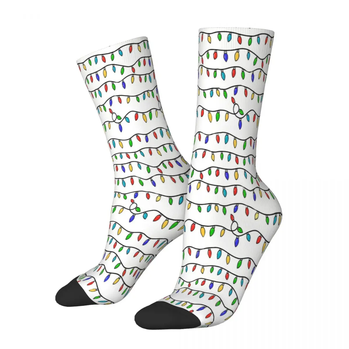 

Christmas Lights Socks Male Mens Women Spring Stockings Harajuku