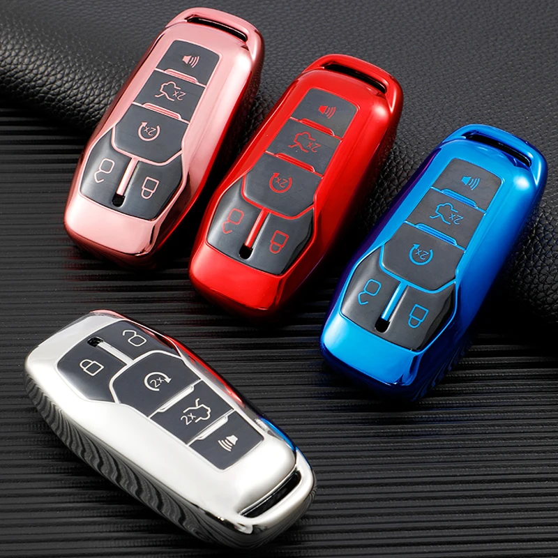 

DAFA Soft Car Remote Key Case Full Cover Fob for Ford Fusion Mondeo Mustang F-150 Explorer Edge 2015 2016 2017 2018 TPU