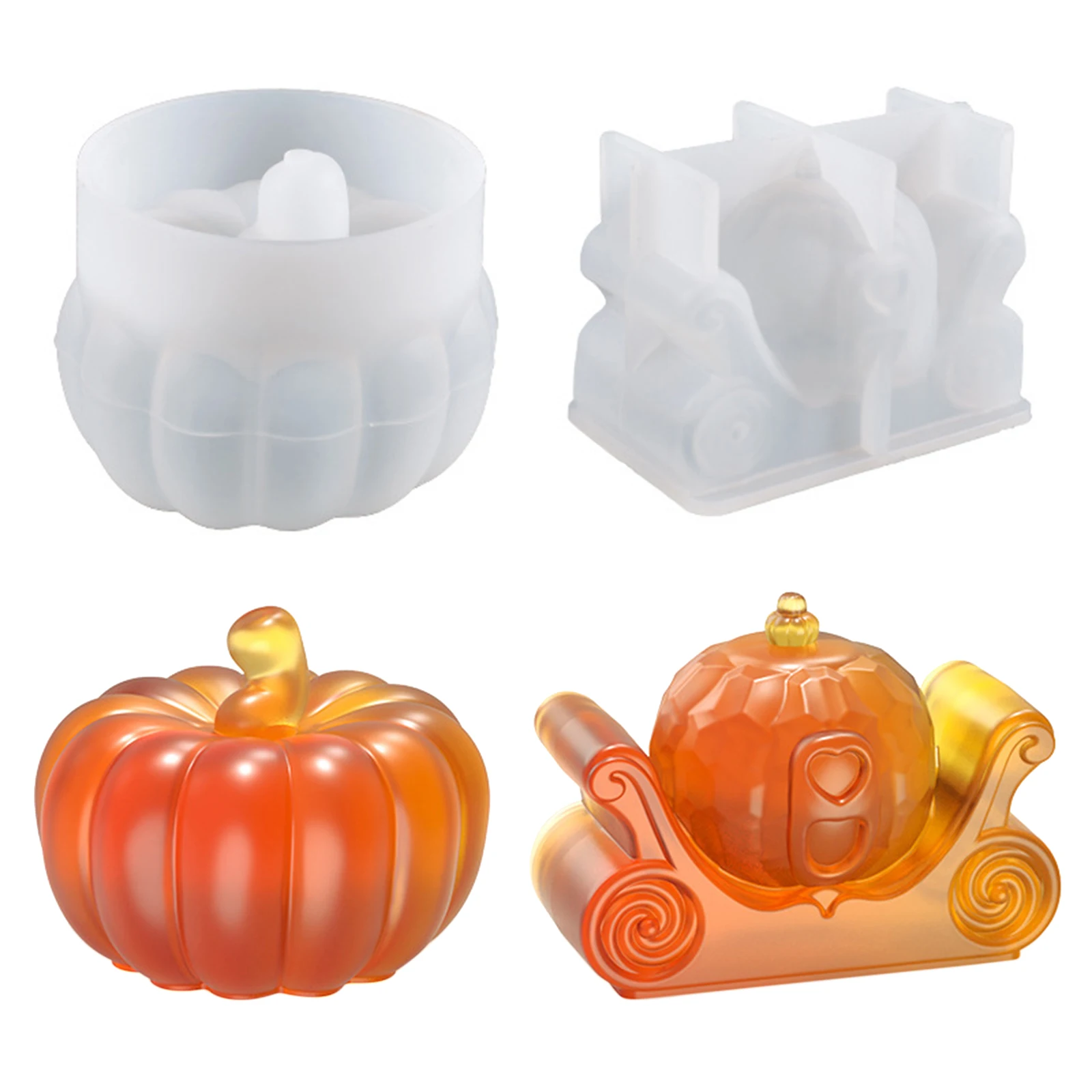 2 шт. силиконовые формы в виде тыквы для украшения дома |