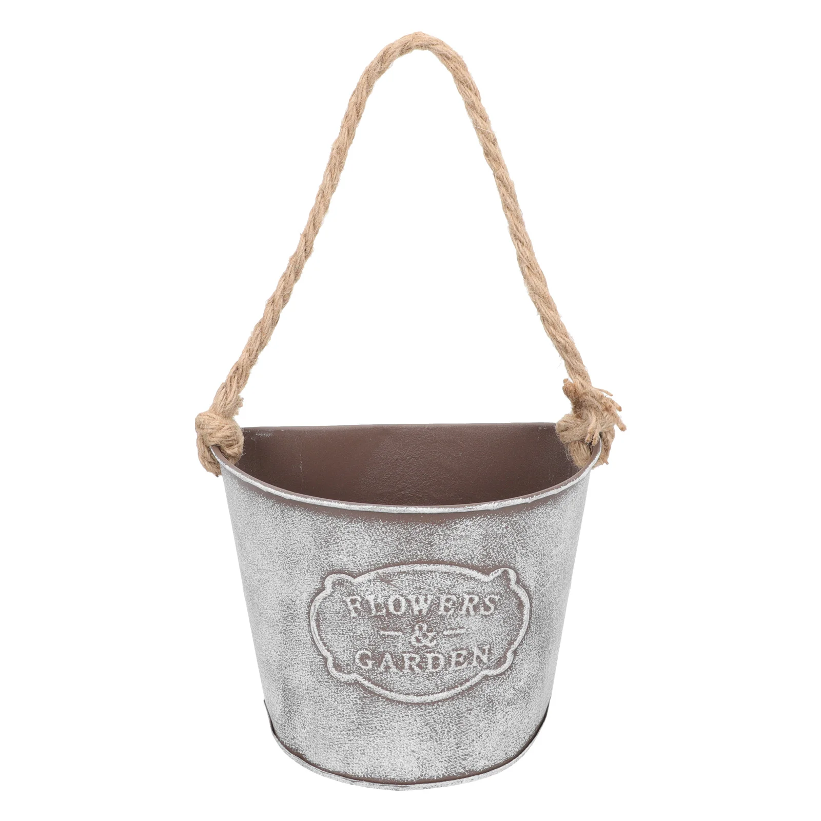 

Tin Wall Hanging Flower Pot Home Flowerpot Baskets Plants Indoor Iron Planter