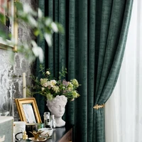 modern italian velvet curtains for living room bedroom light luxury curtains bay window dark green velvet curtains home custom