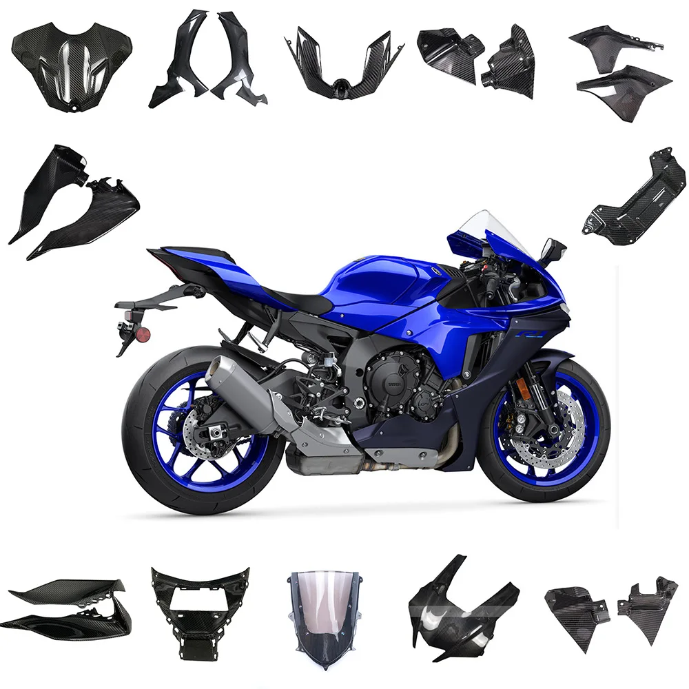 

Применимый мотоцикл для Yamaha R1 R1M, модифицированный Полный комплект деталей из углеродного волокна 2020 +
