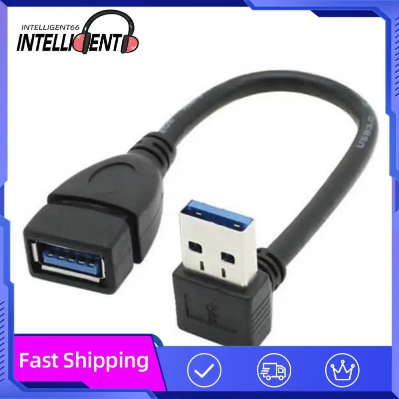 

25cm Long Data Cable Bendable Usb3.0 Elbow Male To Female Extension Cable 4 Docking Port Styles Not Easy To Break Usb Cable