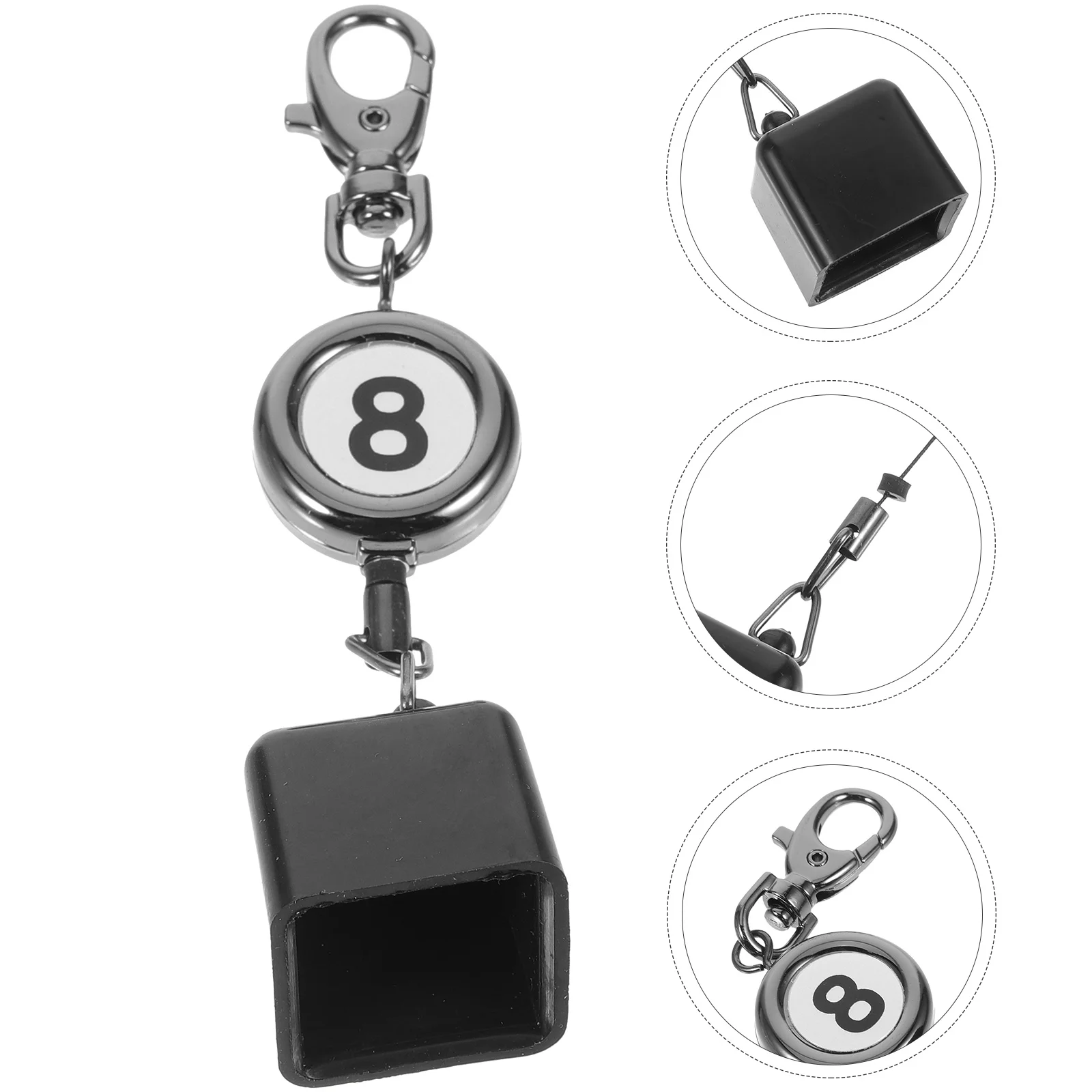 

Chalk Holder Billiards Accessories Retractable Black Nickel Snooker Cue Supply Pocket Case
