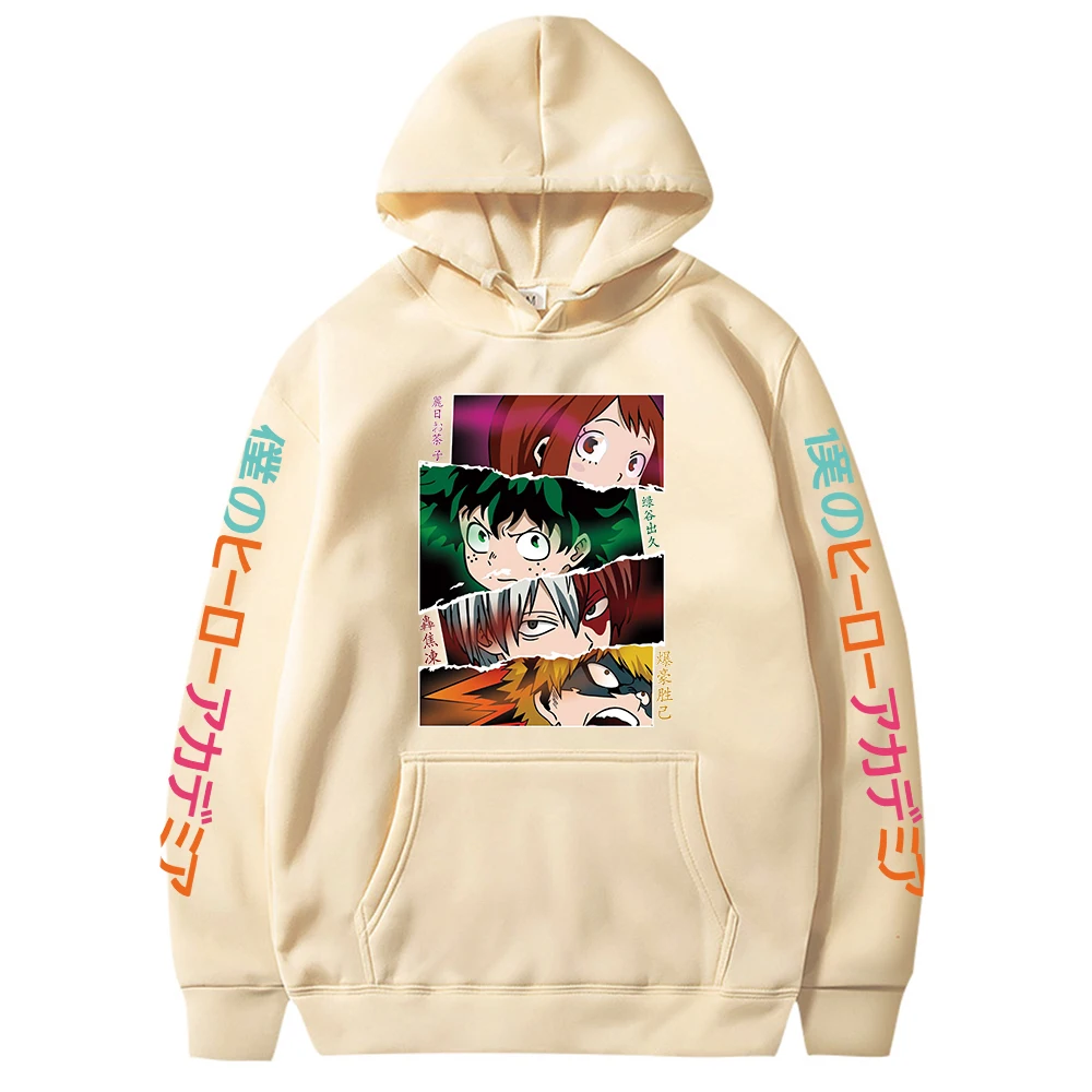 

Anime My Hero Academia Hoodie Long Sleeve Streetwear Harajuku Sweatshirt Men/women Unisex Sport Hoody Tops