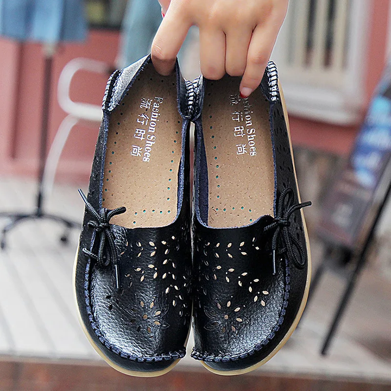 

Zapatillas Genuine Leather Flat Bottomed Shoes Women 2023 Summer Cow Tendon Sole Single Shoes Comfortable Casual Shoe Women Shoe