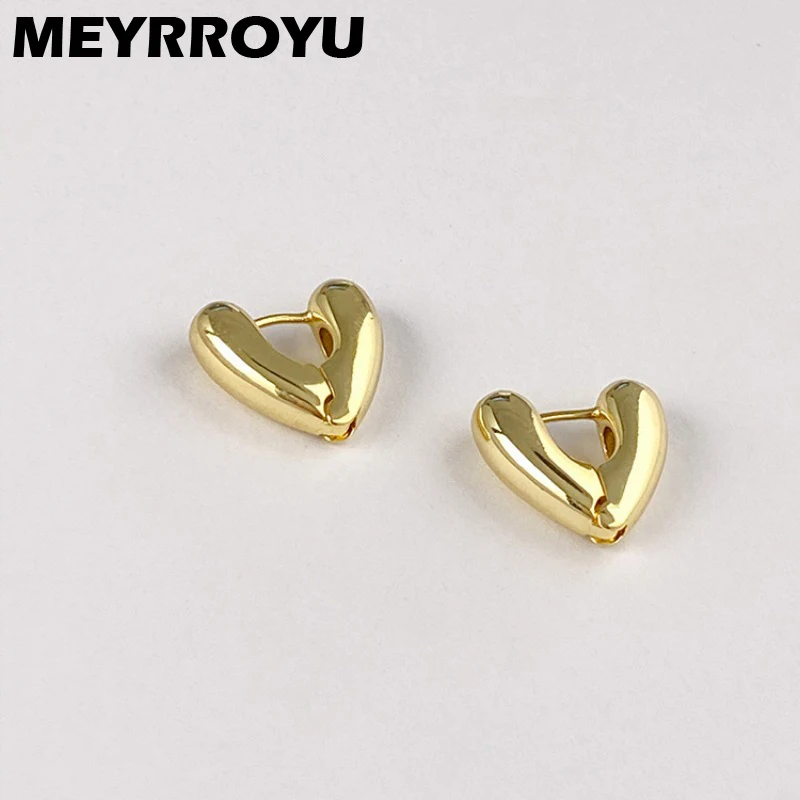 

MEYRROYU Vintage Glossy Love Heart Earrings For Women Girl Sweet Fashion New Jewelry Gift Birthday Party pendientes mujer