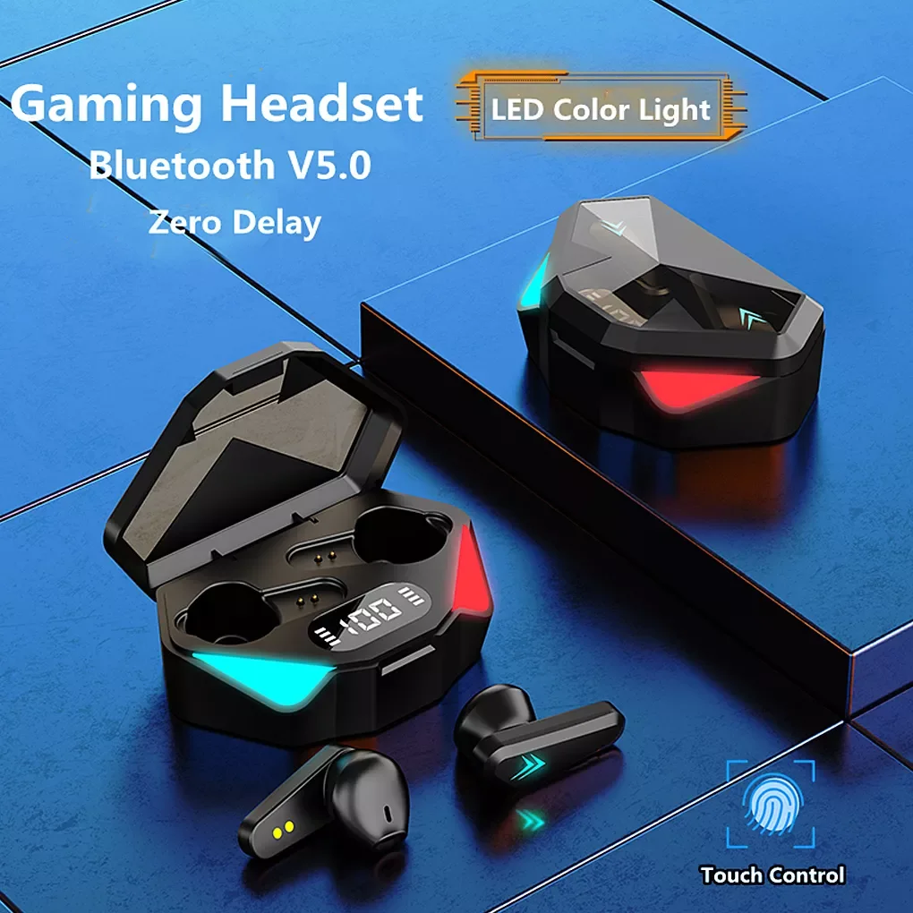 

X15S Bluetooth-compatible Gaming Headsets TWS Wireless Earphones Stereo Headphones In-Ear Earbuds Headset With microphone