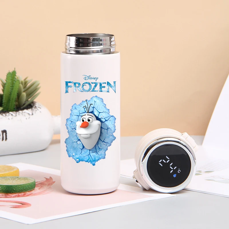 

420 мл Disney Frozen термос с дисплеем температуры, термос из нержавеющей стали, термос из нержавеющей стали, вакуумная изоляционная бутылка для воды