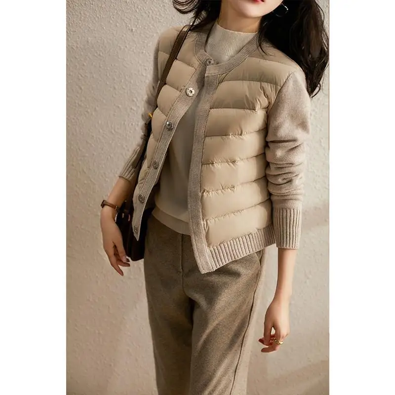 

Высококачественная Элегантная трикотажная хлопковая одежда с прострочкой Женская Новинка Осень-зима 2022 модное облегающее женское теплое пальто