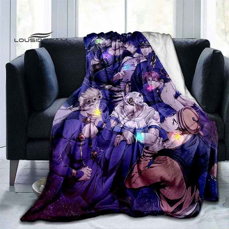 

JoJo's Bizarre Adventure Anime Blanket Fashion Flannel 3D Printed Blanket Coverlet Sofa Camping Adults and children Warm blanket