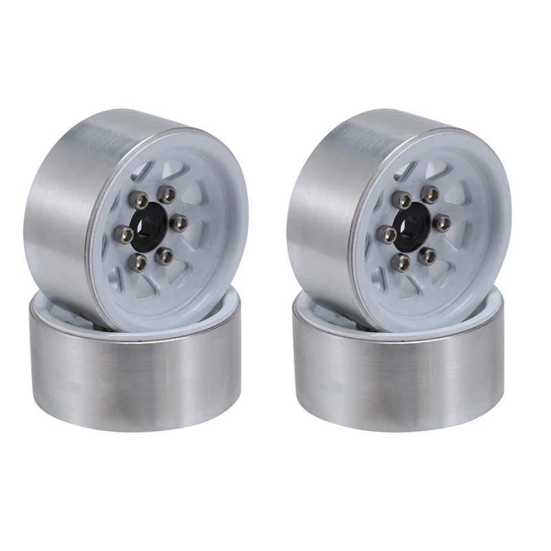 

Steel 1.0 Beadlock Wheel Rim Wheel Hub for 1/24 RC Crawler Car Axial SCX24 Deadbolt C10 Jeep Gladiator Bronco,White