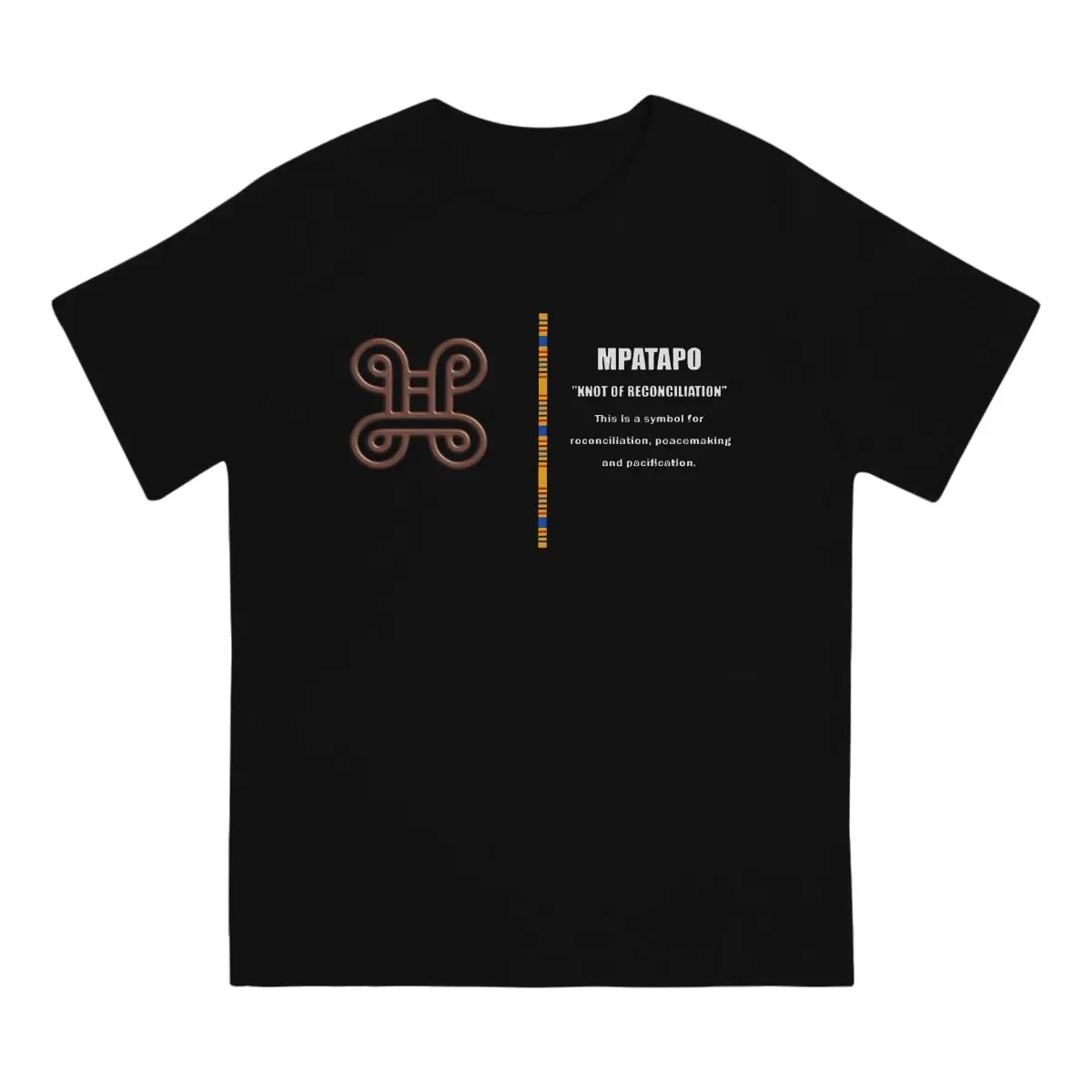 Пример символов Африканской Ганы Mpatapo Adinkra. Модные мужские футболки с культурой
